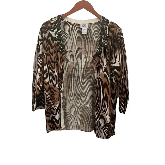 Monroe & Main button up sweater top - Picture 1 of 6